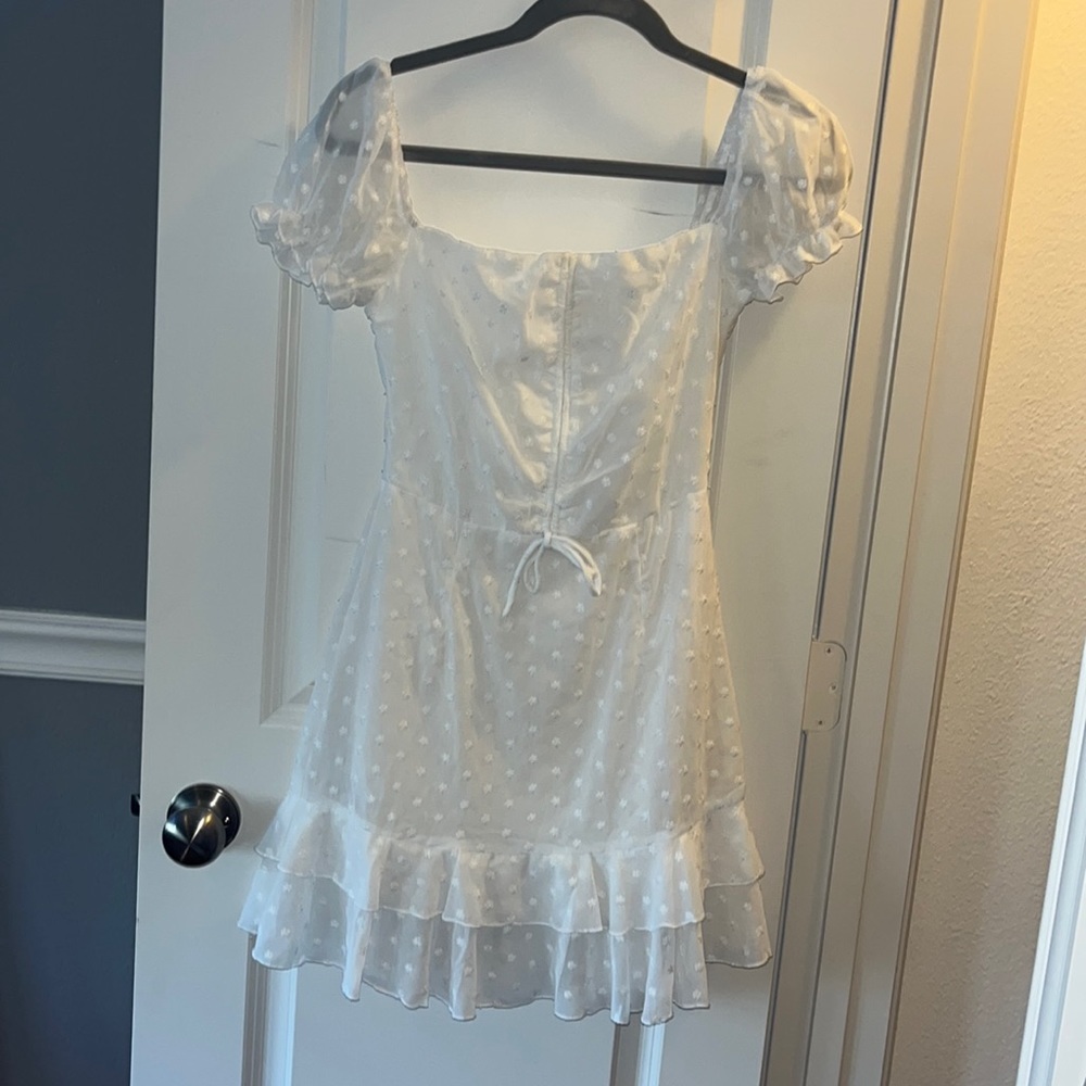 Princess Polly white floral dress size 2